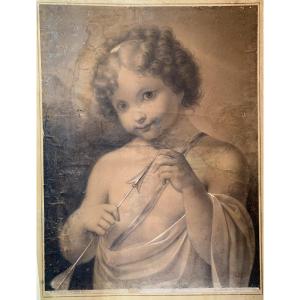 Cupido -Carlo Zatti- Battista Callegari 1826 .Italia -Francia-Grand Tour neoclassico disegno