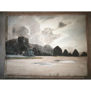acquerello veduta Versailles Anna Zuber
