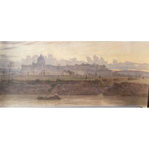 J.C. Moore - Basilica di San Pietro a Roma -1863 - Grand Tour Italia Inghilterra 