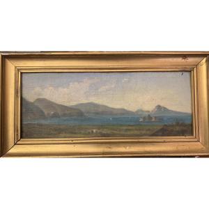 Scuola francese -Castellamare - Sorrento Capri- 1840 ca Napoli Corot