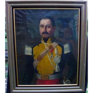 Portrait Of A Male Officer From Belgium Belgian School Of The XIXth Century Oil / Canvas