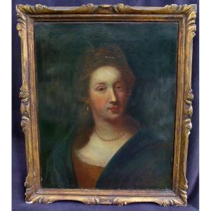 Portrait Of A Woman Louis XIV Period French School Of The 19th Century Oil/canvas