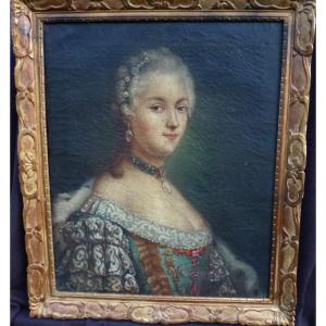 Portrait Of Marie-amélie De Habsburg Oil/canvas From The 18th Century