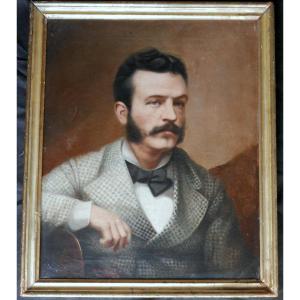 Fred Randoll Oxted Portrait Of A Man French School From The 19th Century Oil/canvas