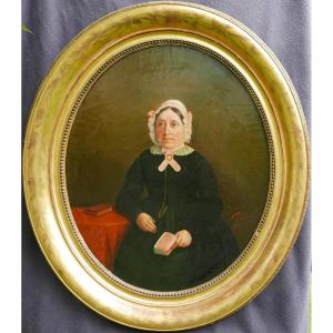 Darjou Portrait Of Woman Second Empire Period Oil/canvas From The 19th Century Signed