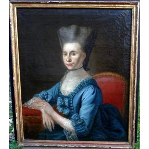 Delerive Portrait Of A Woman Louis XVI Period Oil/canvas 18th Century
