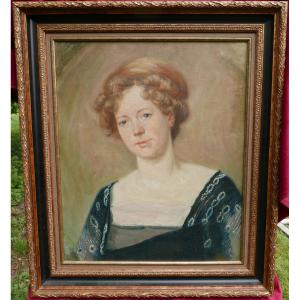 Portrait Of A Woman Belgian School From The Early 20th Century Oil/canvas