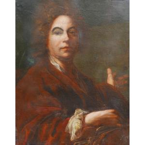 Portrait Of A Man After Nicolas Largillière Oil/canvas Late 18th Century