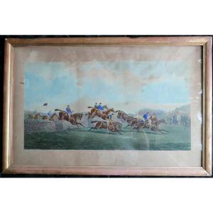 Edward Hester Lot Of 4 Equestrian Engravings Conyngham Race Late 19th Century