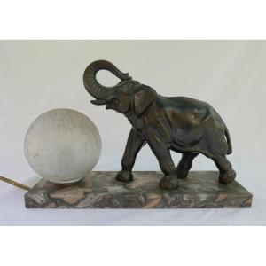 20th Century Art Deco Elephant Lamp