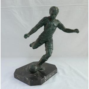 Marble Footballer From The 50s