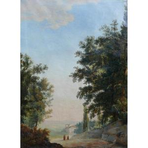 Genre Scene Itinerant Monk Oil/canvas 19th Century
