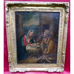 Genre Scene Nativity Scene Birth Of Christ Oil/canvas 18th Century