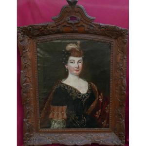 Portrait Of A Woman Louise-françoise De Bourbon Oil/canvas Late 17th Century