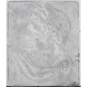 Hollow Bust Of Apollo, Profile, 19th Century, Hard Plaster