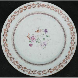 East India Company Famille Rose Porcelain Plate, 18th Century