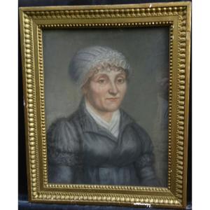 Painting, Portrait Of A Woman, Directoire Period, Pastel, 18th Century