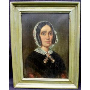 Portrait Of A Woman, Louis Philippe Period, Oil On Canvas, 19th Century