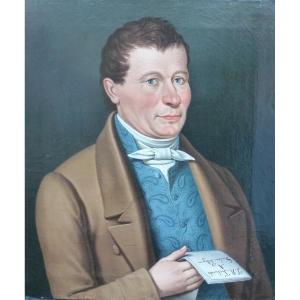 Portrait Of A Man, First Empire Period, Oil On Canvas, 19th Century
