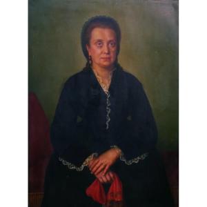 Portrait Of A Woman, Second Empire, Oil On Canvas, 19th Century