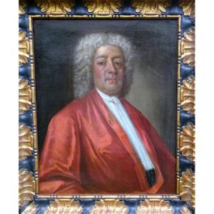 Portrait Of A Man 18th Century French School Oil/toile