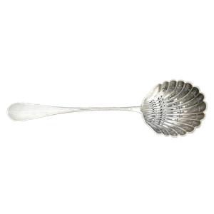 Spoon Soupoudreuse In Solid Minerva Silver XIXth Century