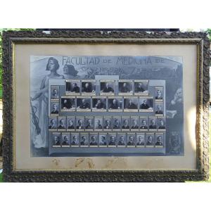 Zaragoza Medical School Panel Original Photos Of Doctors 1911 Spain