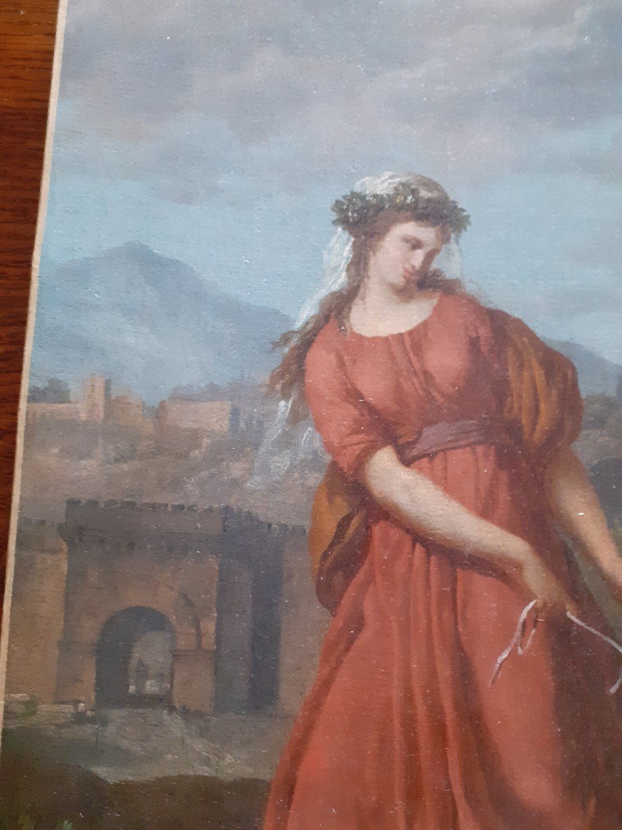 Dipinto, olio su tela, soggetto classico, Italia fine XVIII secolo-photo-3