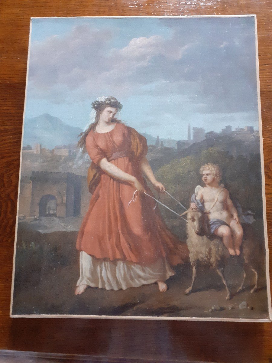 Dipinto, olio su tela, soggetto classico, Italia fine XVIII secolo