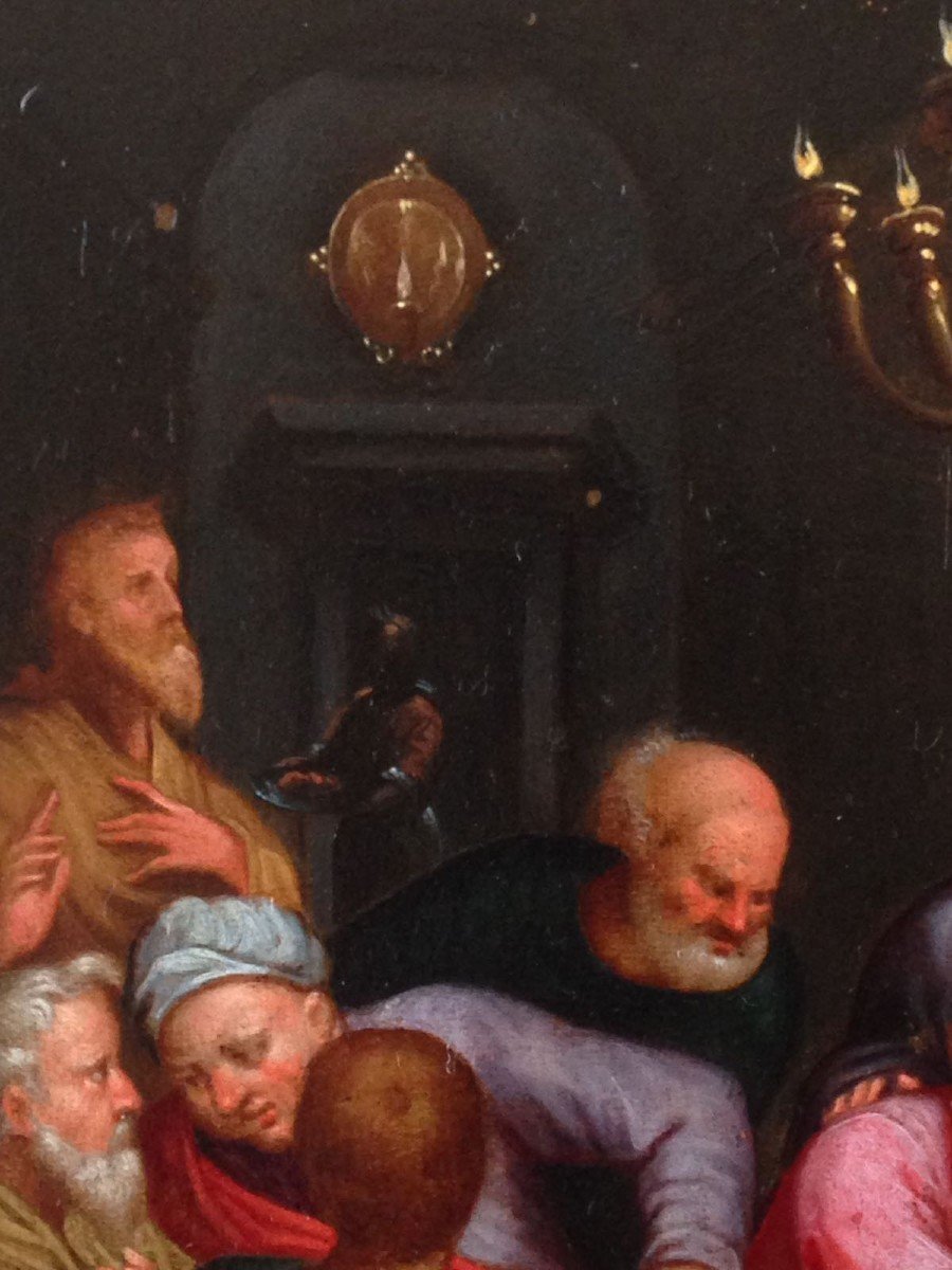 L'Ultima Cena, olio su rame, scuola fiamminga, fine XVII-inizio XVIII secolo-photo-4