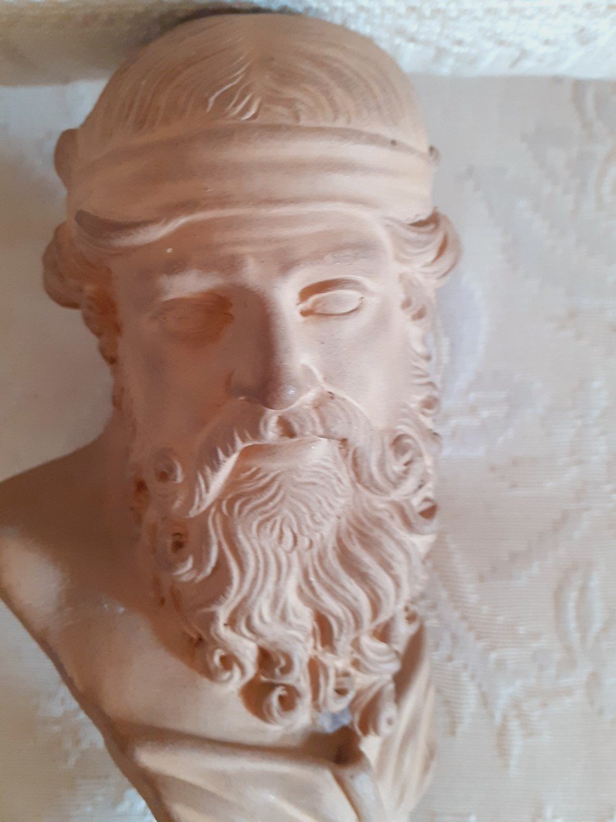 busto in terracotta di Platone, Italia 19mo secolo -photo-3