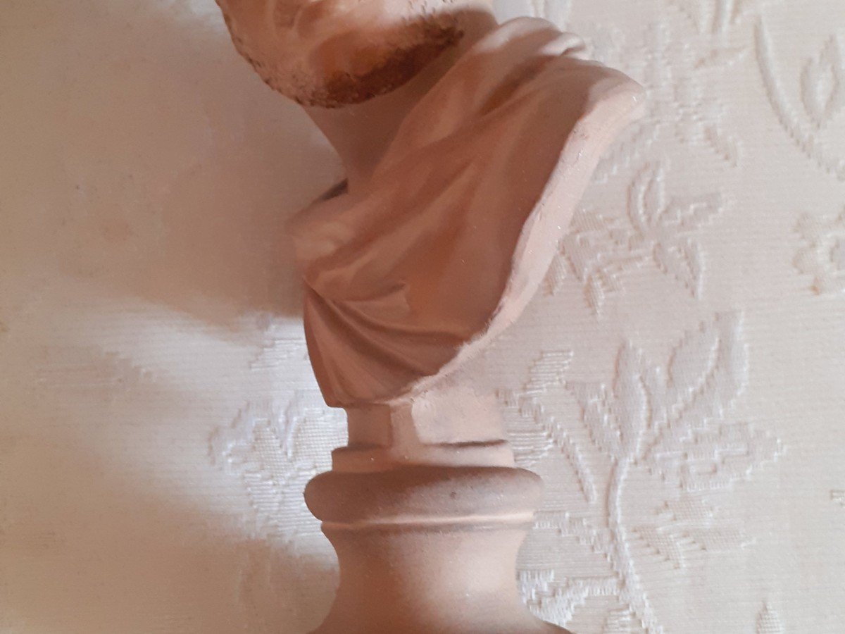 Busto in terracotta di Caracalla, Italia 19mo secolo-photo-3