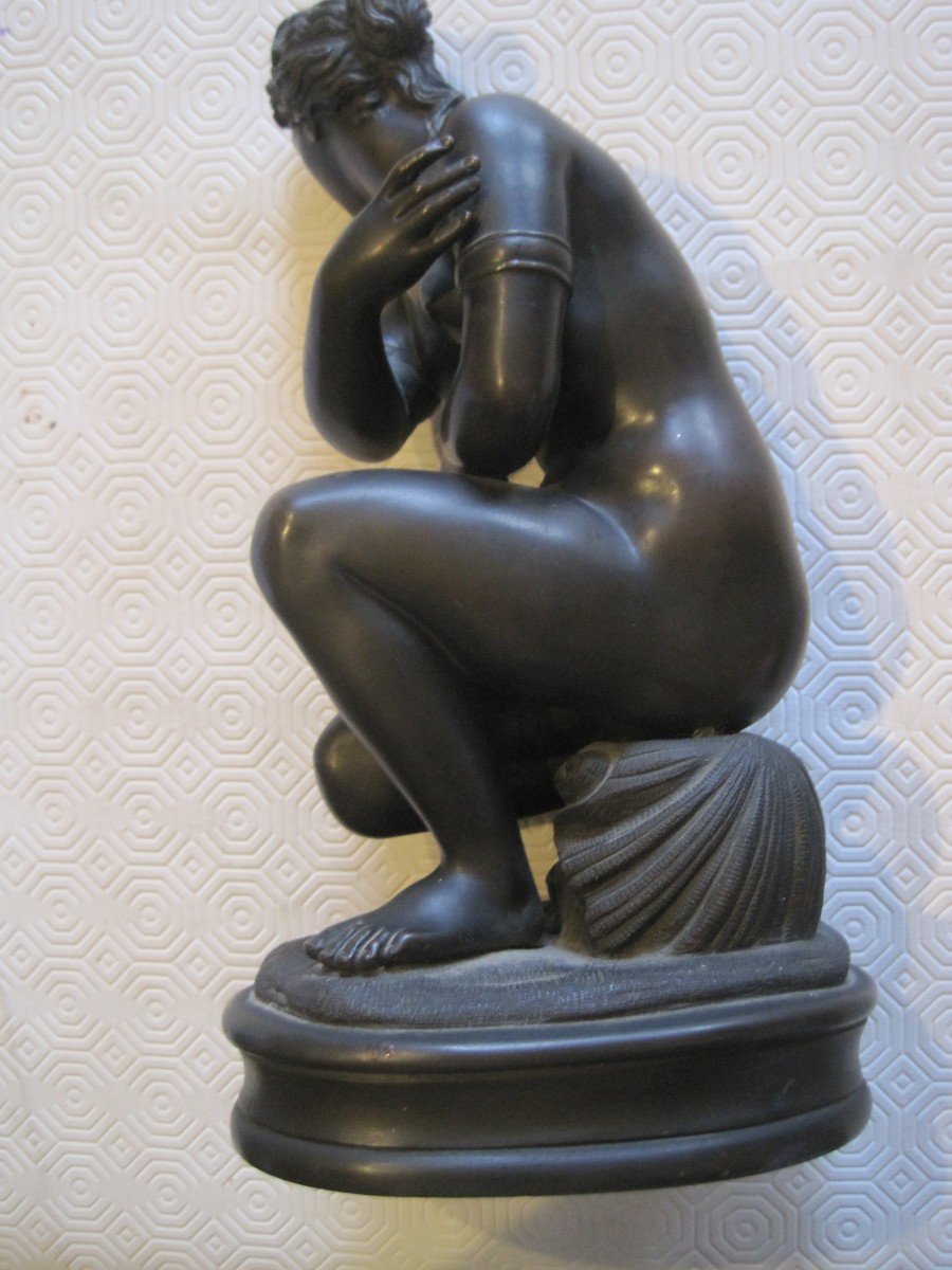 Scultura in bronzo della Venere Accovacciata,  Italia, 19mo secolo-photo-2