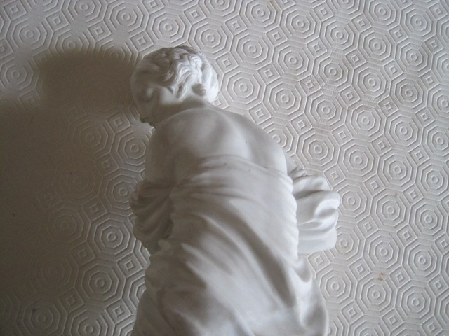 Scultura in biscuit di bagnante, marchio Sevres impresso Francia 1880 circa-photo-3