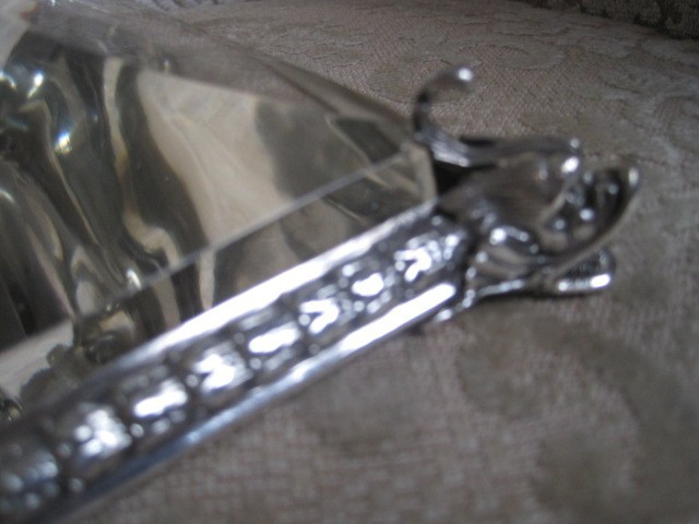 Elegante calamaio in argento e cristallo, Italia, fine del 19mo secolo-photo-3