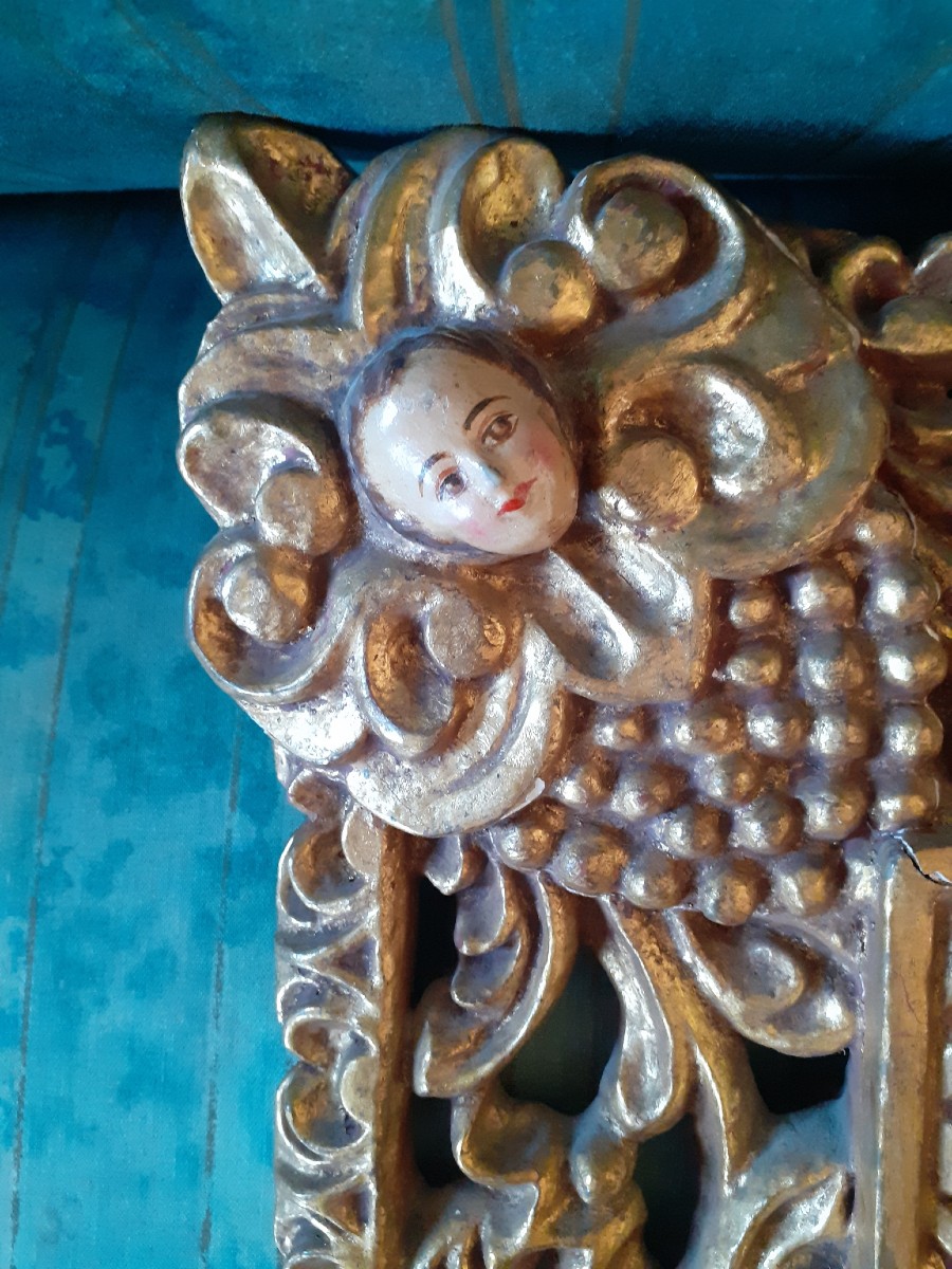 Scuola  spagnola o sud-americana,  olio su tela,  Madonna e Bambino,  Sc, XIX secolo-photo-1