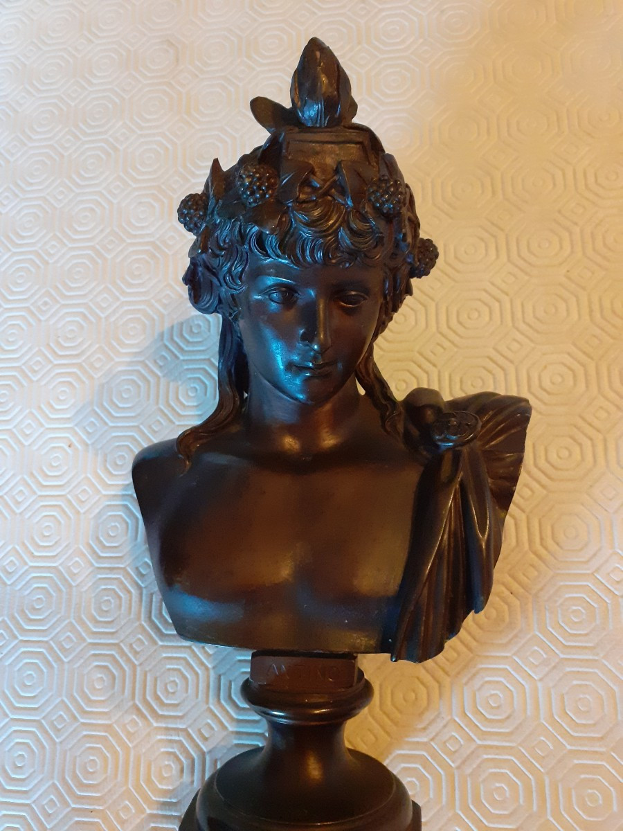 Statua in bronzo di Antinoo. Italia 1880 circa