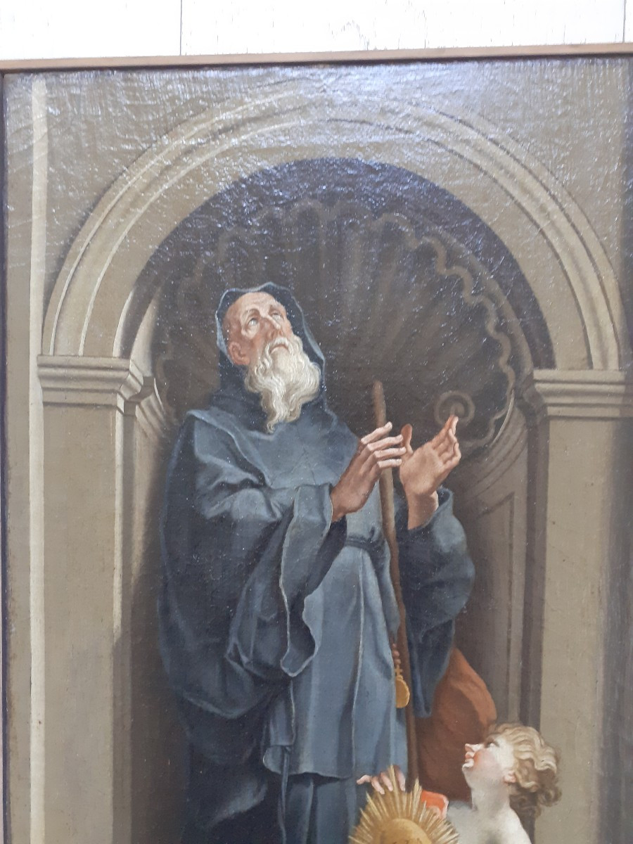 Scuola italiana, San Francesco di Paola, olio su tela, XVIII secolo-photo-2