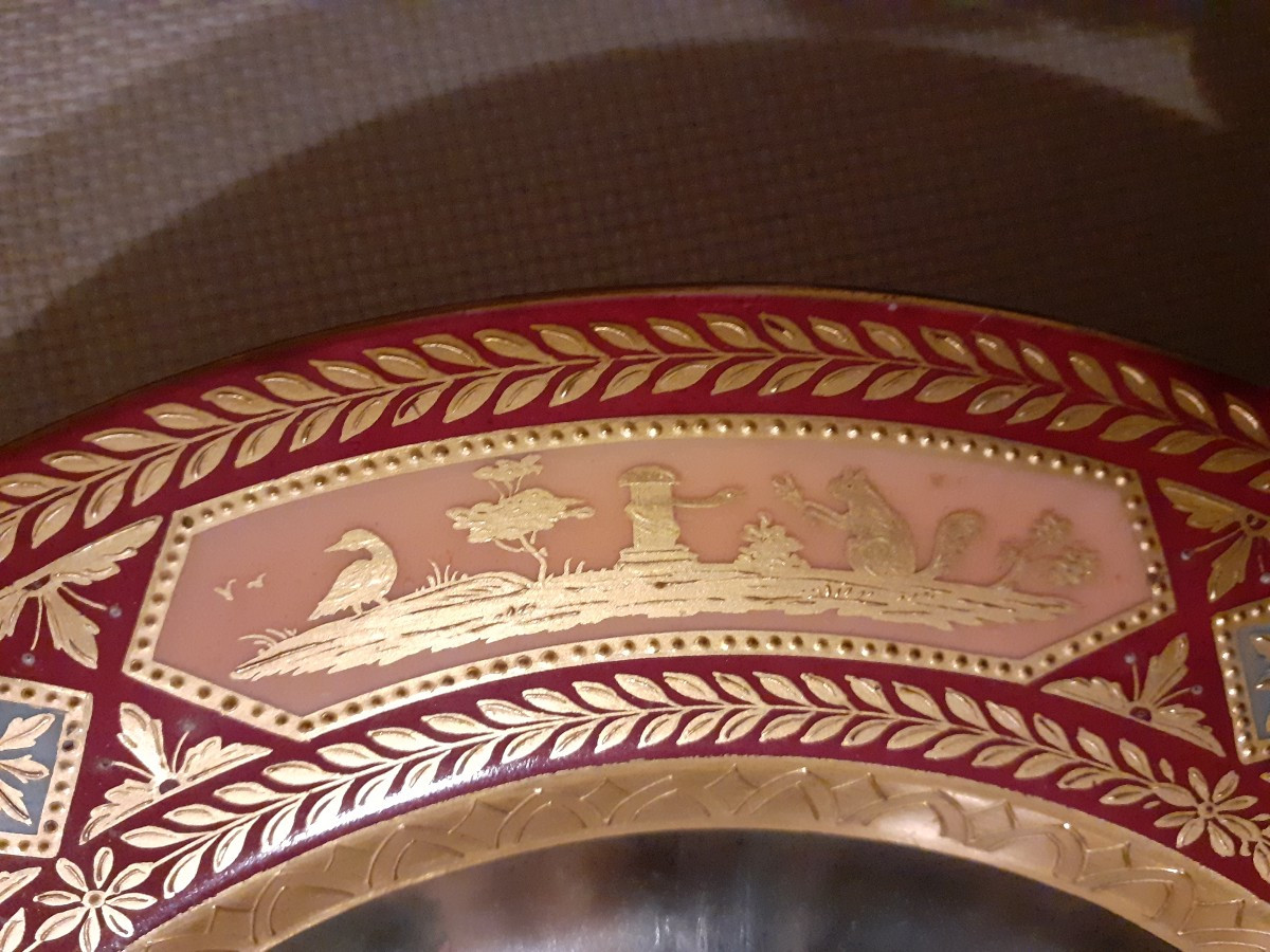 Piatto in porcellana di Vienna  dipinto con personaggi classici, VIenna, XIX secolo -photo-3