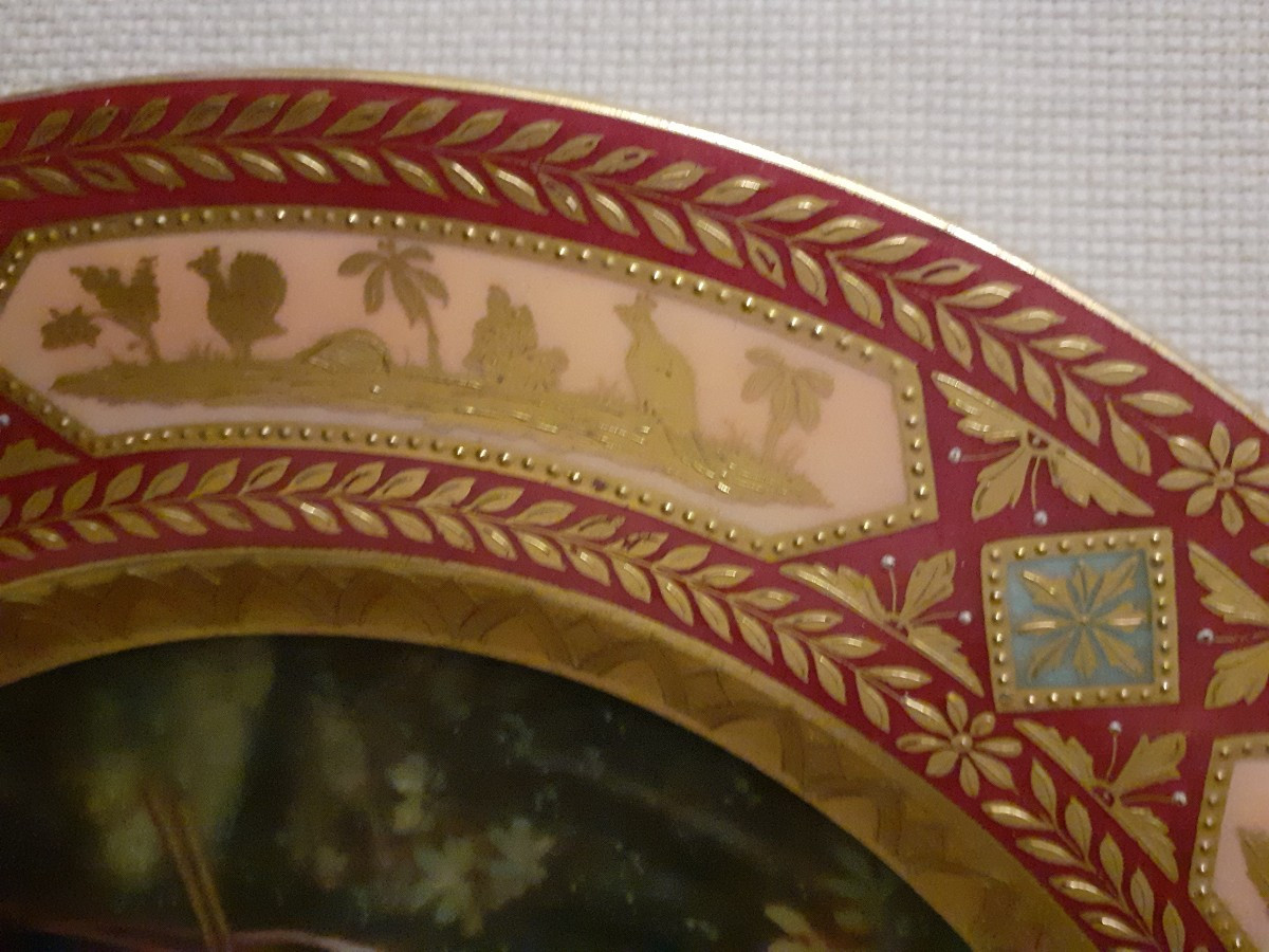 Piatto in porcellana di Vienna  dipinto con personaggi classici, VIenna, XIX secolo -photo-4