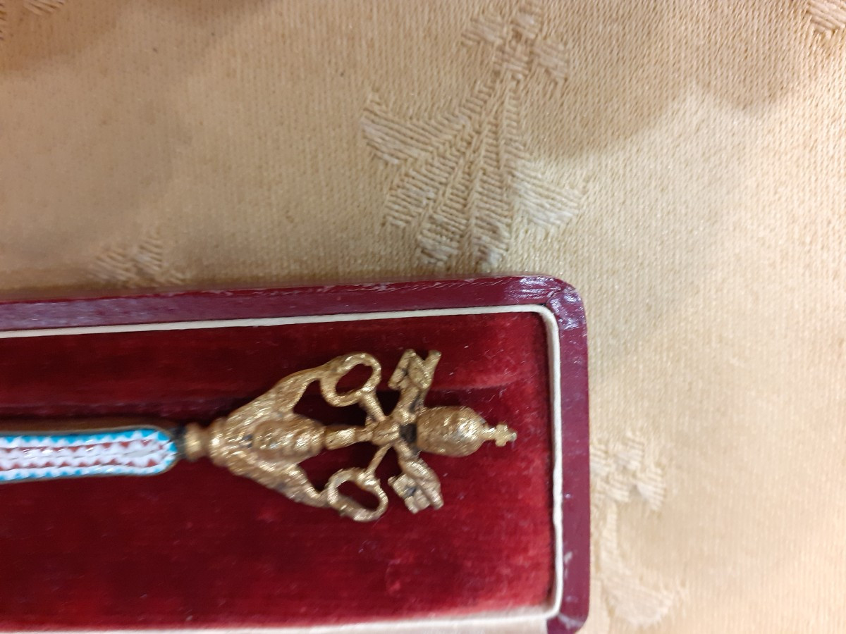 Penna calligrafica decorata con micromosaico, Roma, Itaia, XX secolo-photo-3