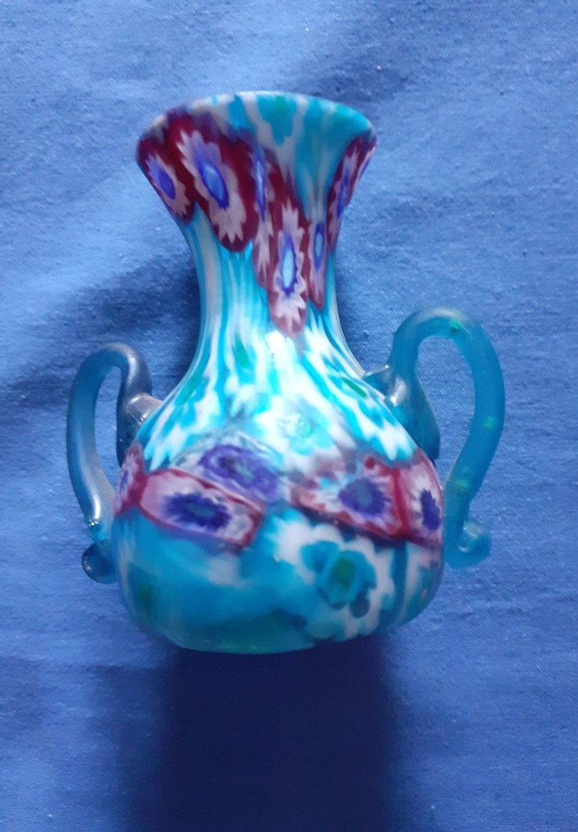 Piccolo vaso millefiori, (murrina), Venezia 1910