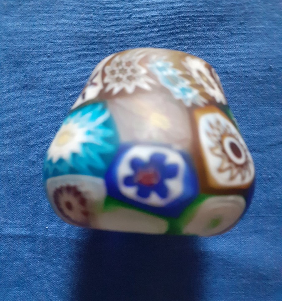 Due piccoli oggetti millefiori (murrina), fornace Fratelli Toso, Venezia 1910-photo-3