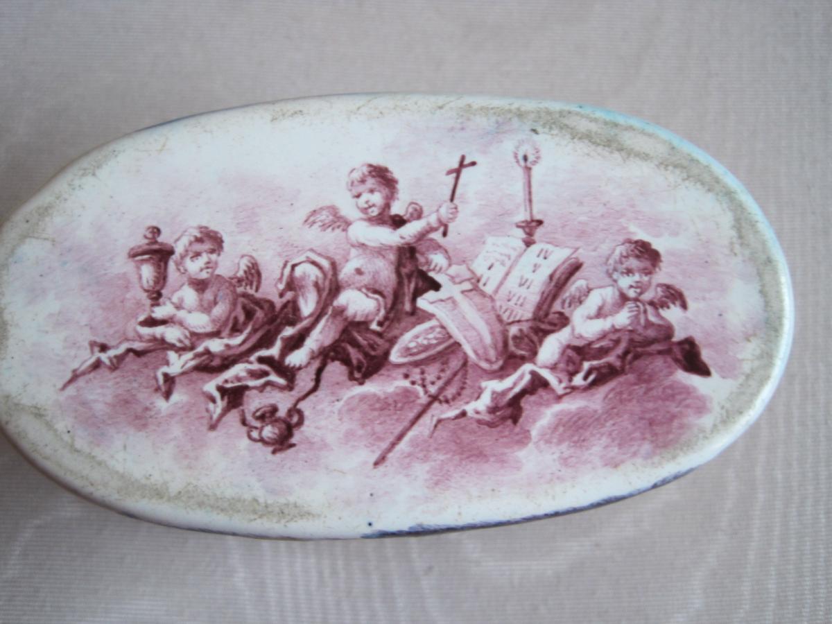 Boite èmaillé Aver Scenes De La Vie De Jèsus, XVIIIe-photo-4