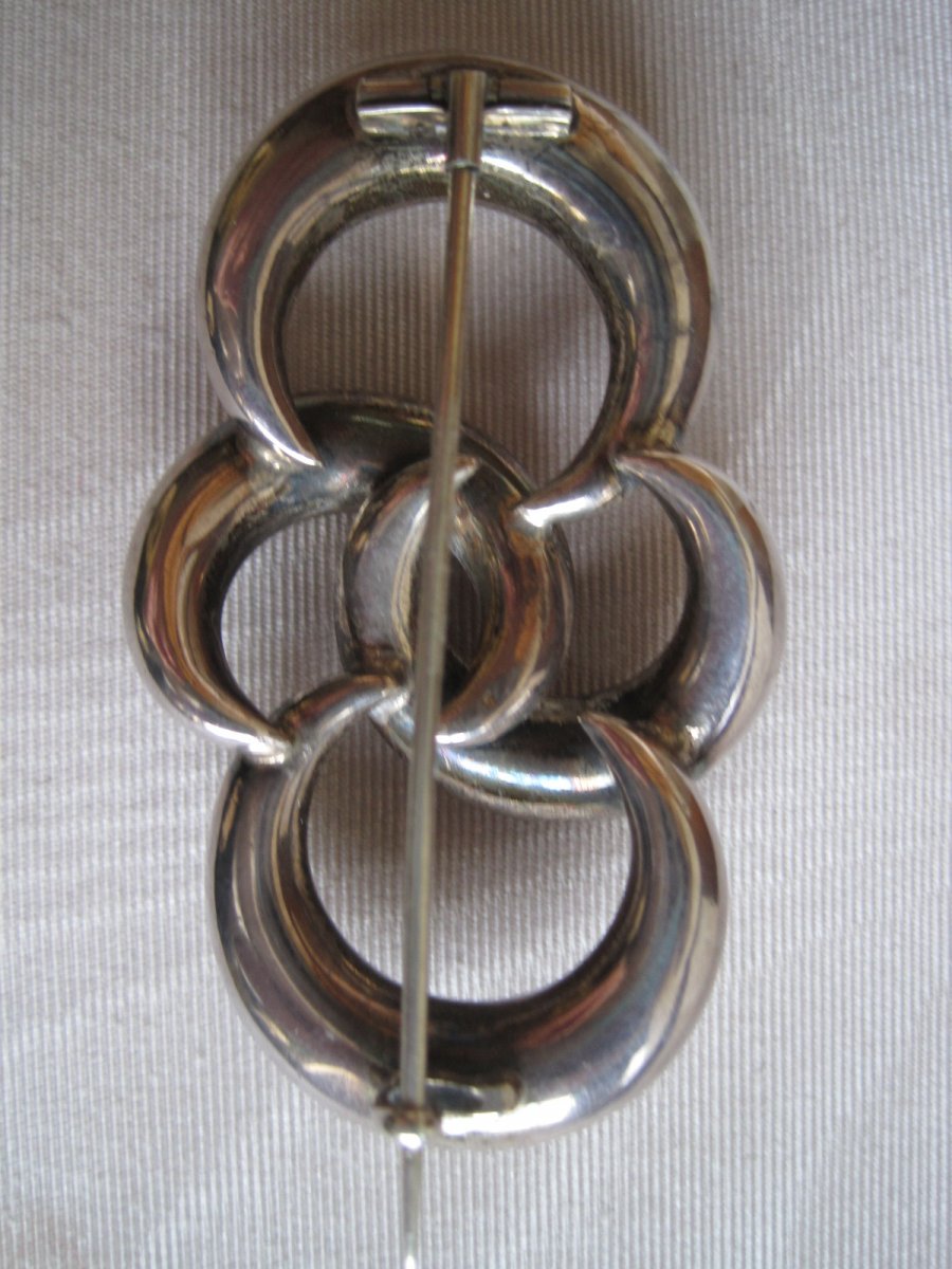 Broche En Argent Et Agate, Ecosse ,début Du XXè-photo-2