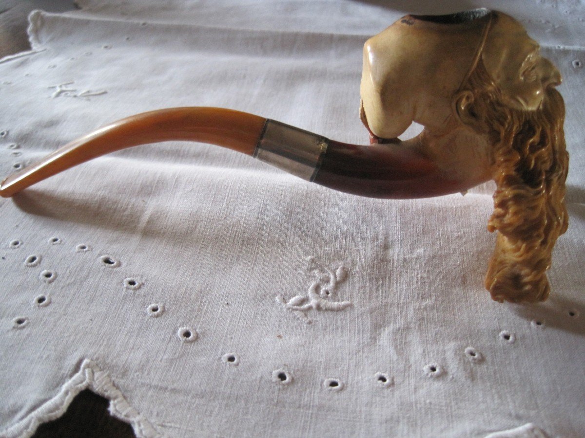 Pipe En écume De Mer Répresentant Un Arabe Avec Une Grande Barbe, Engleterre, Fin Du XIXéme -photo-3