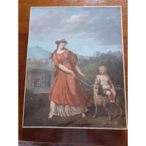 Dipinto, olio su tela, soggetto classico, Italia fine XVIII secolo