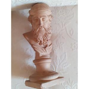 busto in terracotta di Platone, Italia 19mo secolo 