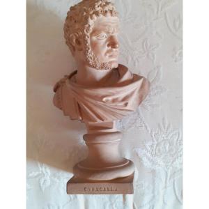 Busto in terracotta di Caracalla, Italia 19mo secolo