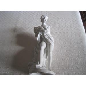 Scultura in biscuit di bagnante, marchio Sevres impresso Francia 1880 circa